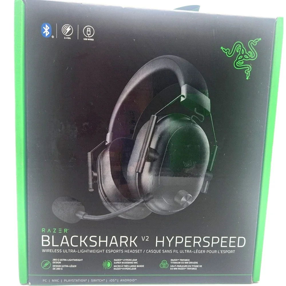 Razer BlackShark V2 HyperSpeed – Wireless Gaming Headset, THX Audio, 280g, USB-C